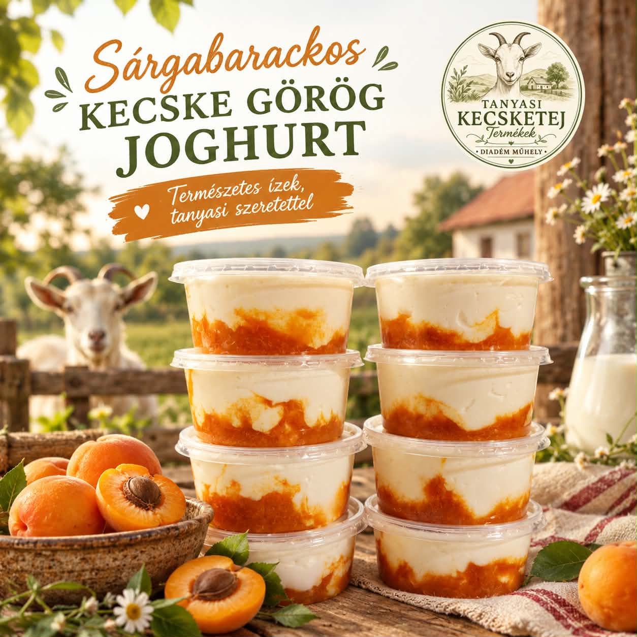 Kecske görög joghurt gyümölcslekvárral