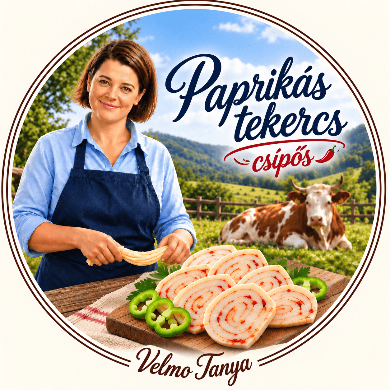 Paprikás Tekercs - füstölt gyúrt sajt