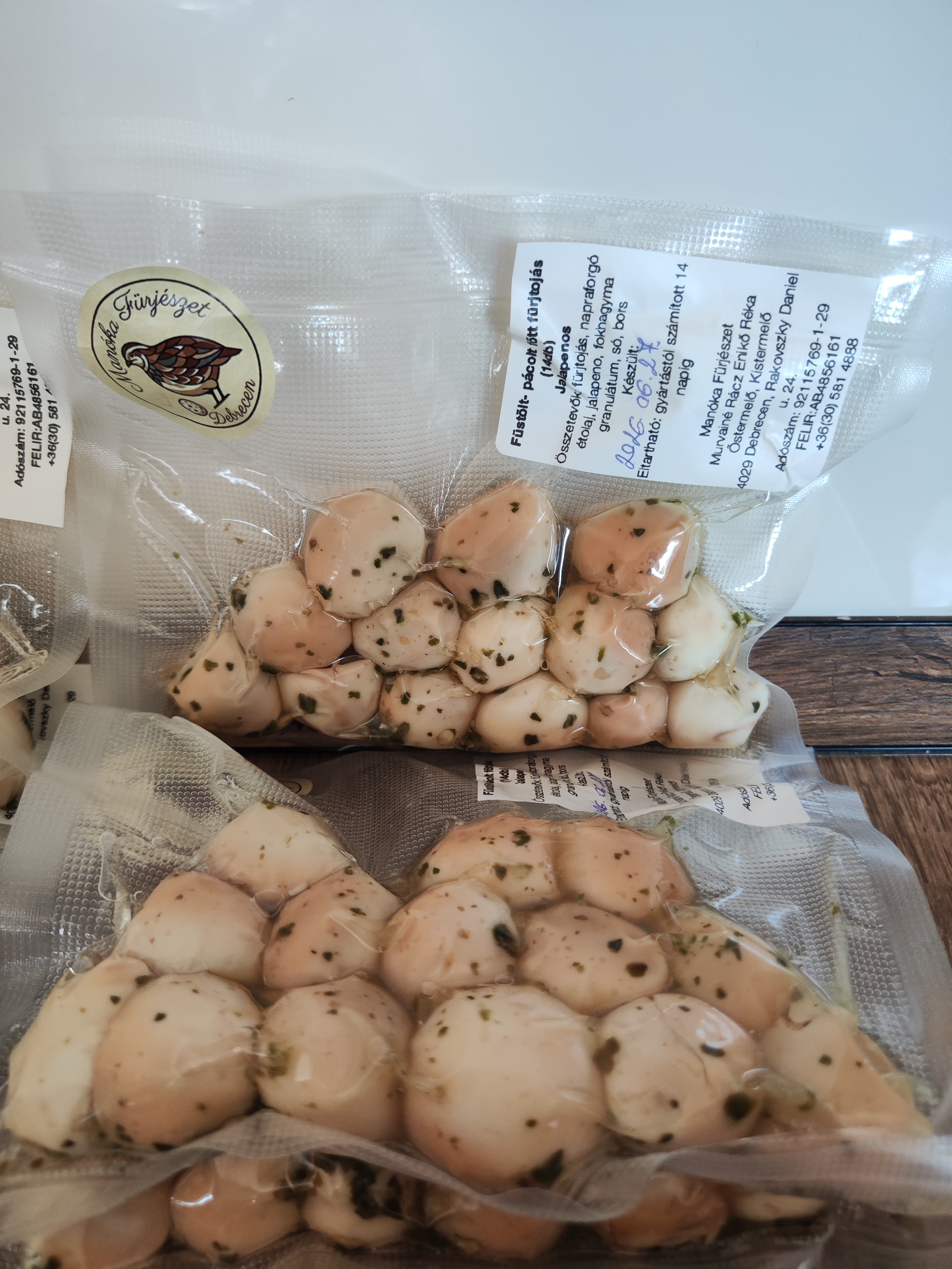 Füstölt -pácolt fürjtojás jalapenoval - 2