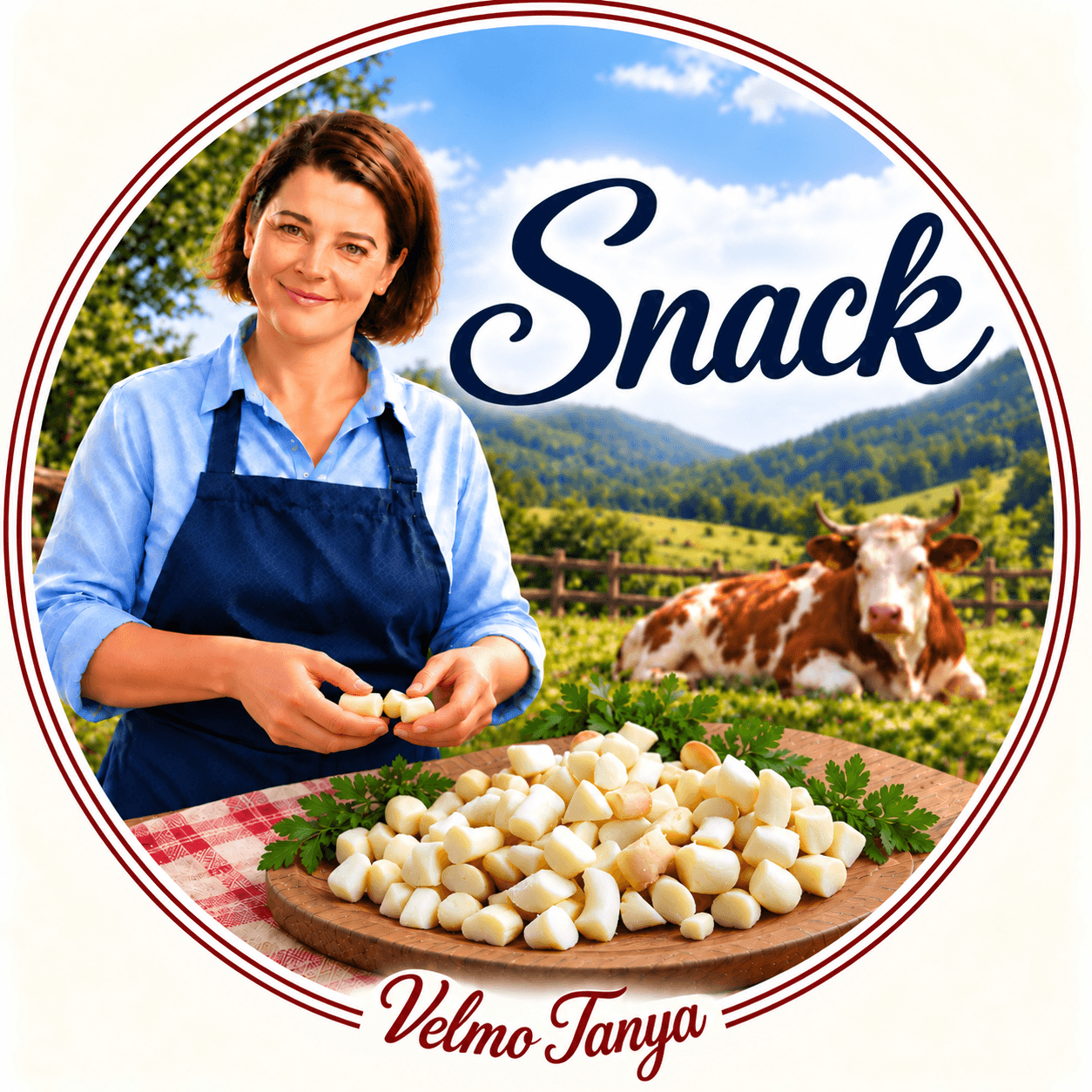 Snack - füstölt gyúrt sajt